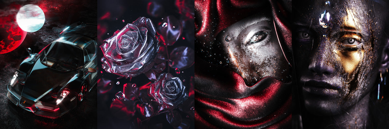 art banner from darkgallery by Francesco Scura aka DVRK or DARK in the digital art world | Luxury Art Prints that add a touch of opulence to your surroundings.